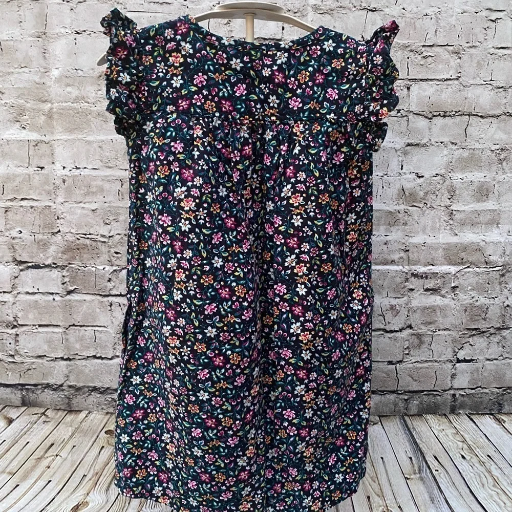Girls Tea Collection floral ruffle cap sleeve